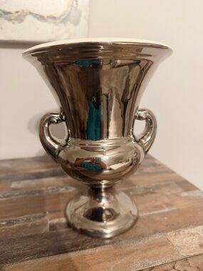 Silver Decorative Urn Vase - Elegant Home Accent